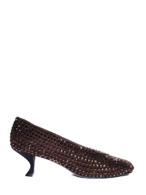 Affordable Rhinestone Pumps for a Dazzling Look---pumps crystal brown