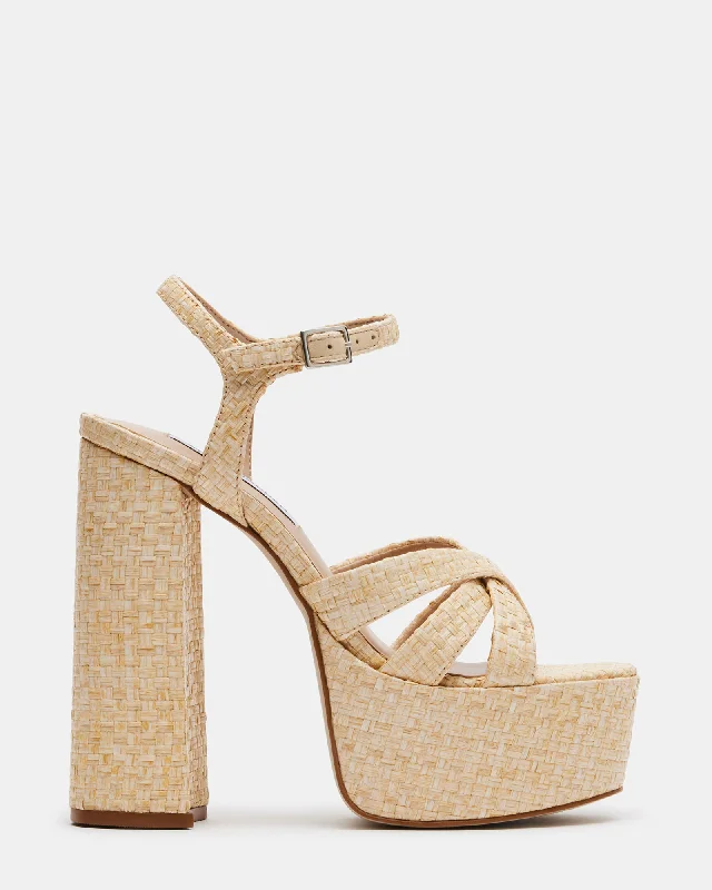 Versatile Heeled Sandals for Any Occasion---QUINLYN RAFFIA