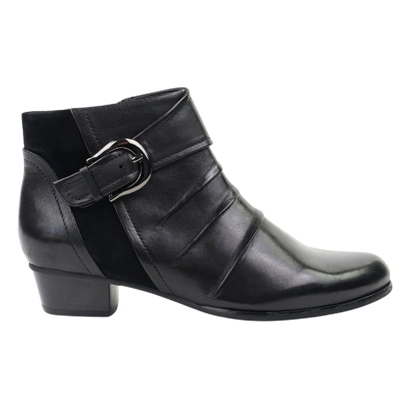 Regarde Le Ciel Women's Stefany 389 Black Leather---Comfortable Leather Pumps for Office and Everyday Wear