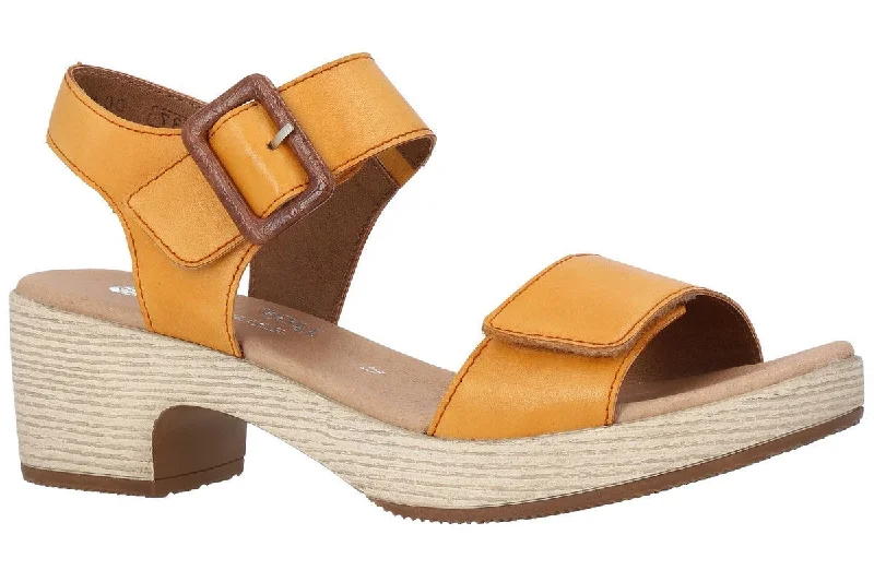 Versatile Heeled Sandals for Any Occasion---Remonte By Rieker DON52-38 Mandarine