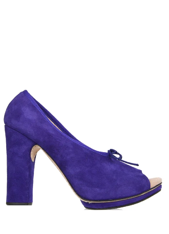 Versatile Dress Heels for Formal and Casual Wear---Mila Block Heel, Purple