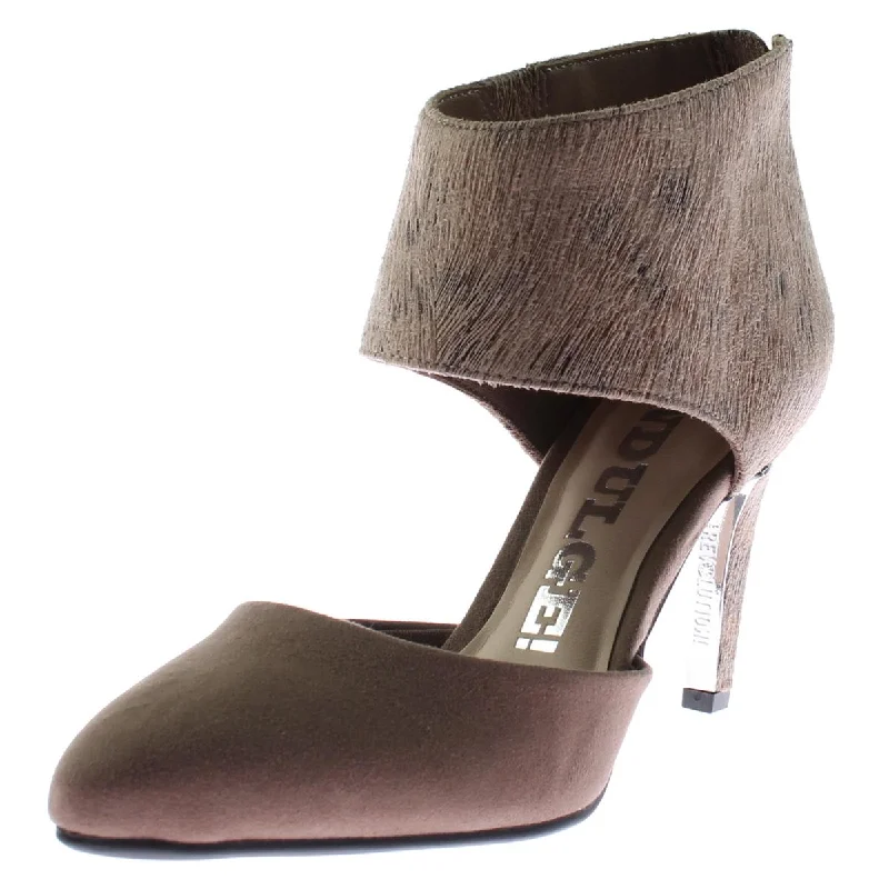 Affordable Suede Ankle Pumps for All-Day Wear--Revolution Womens Catch Up Metallic Faux Suede Dress Pumps