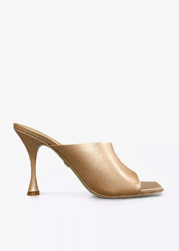 Stiletto Heel Pumps with Perfect Fit--Rika Heel - Nude Shine-Fashionable & Classic