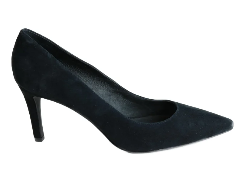 Stiletto Heel Pumps with Perfect Fit--RMK Abra Womens Mid Heel Leather Pointed Toe Pump Shoes-Fashionable & Classic