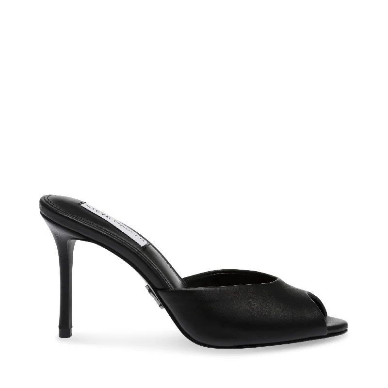 ROLLOUT BLACK LEATHER---Comfortable Leather Pumps for Office and Everyday Wear