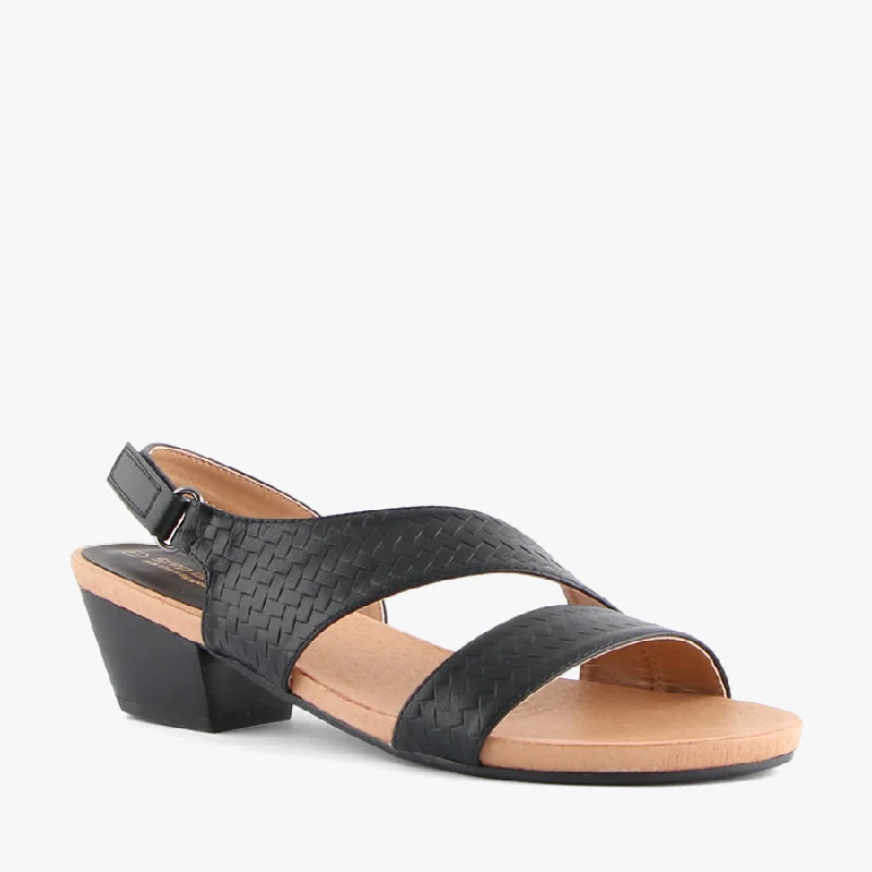 Versatile Heeled Sandals for Any Occasion---RONJA BLACK