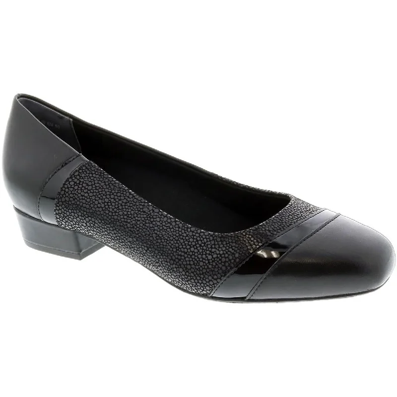 Stylish Slip-On Pumps for Quick Elegance---Ros Hommerson Womens Tango Leather Slip On Block Heels