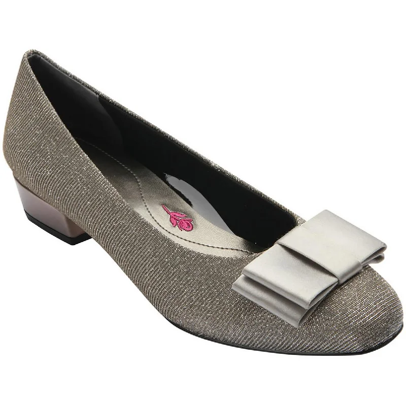 Stylish Slip-On Pumps for Quick Elegance---Ros Hommerson Womens Teddi Microfiber Slip On Block Heels