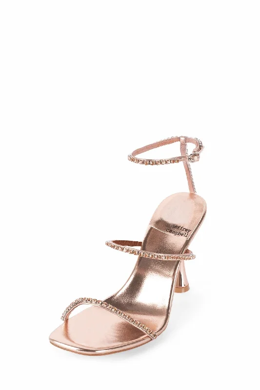 Stiletto Heel Pumps with Perfect Fit--Rose gold combo Demonica heel-Fashionable & Classic