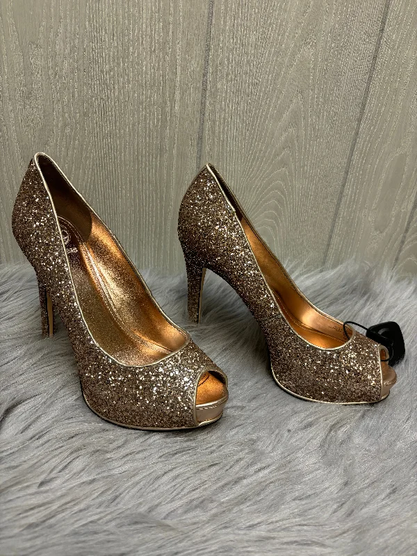 Stiletto Heel Pumps with Perfect Fit--Rose Gold Shoes Heels Stiletto Guess, Size 8-Fashionable & Classic