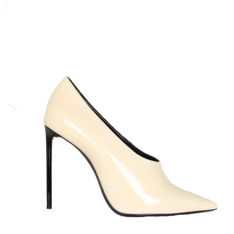 Sleek and Shiny Patent Pump Heels for a Polished Look--Teddy 105 Pump, Patent cream