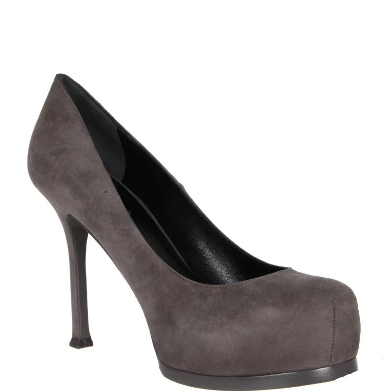 Affordable Suede Ankle Pumps for All-Day Wear--Tribtoo 80 Suede, Fog