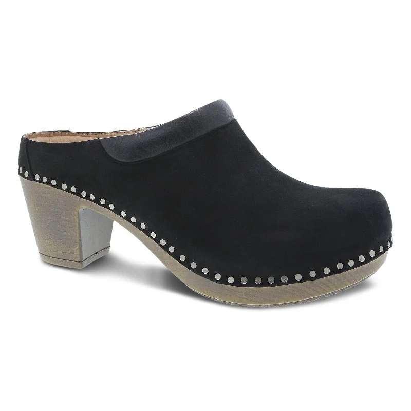 Stiletto Heel Pumps with Perfect Fit--Sammy Black Nubuck-Fashionable & Classic