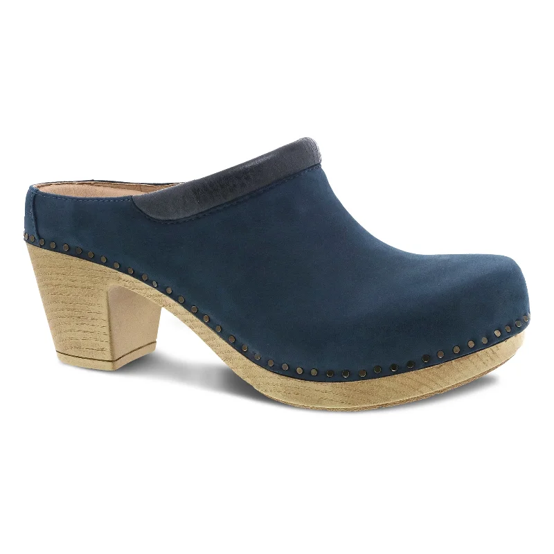 Stiletto Heel Pumps with Perfect Fit--Sammy Navy Nubuck-Fashionable & Classic