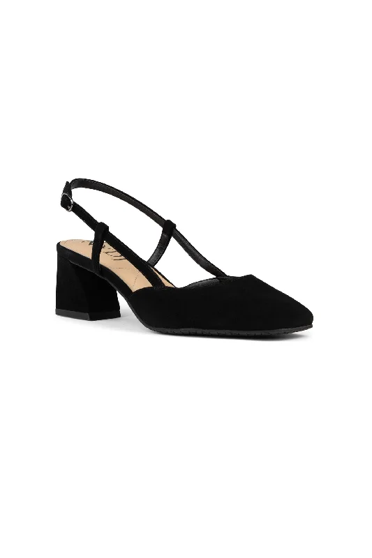 Versatile Heeled Sandals for Any Occasion---Samson Slingback Pumps - Black