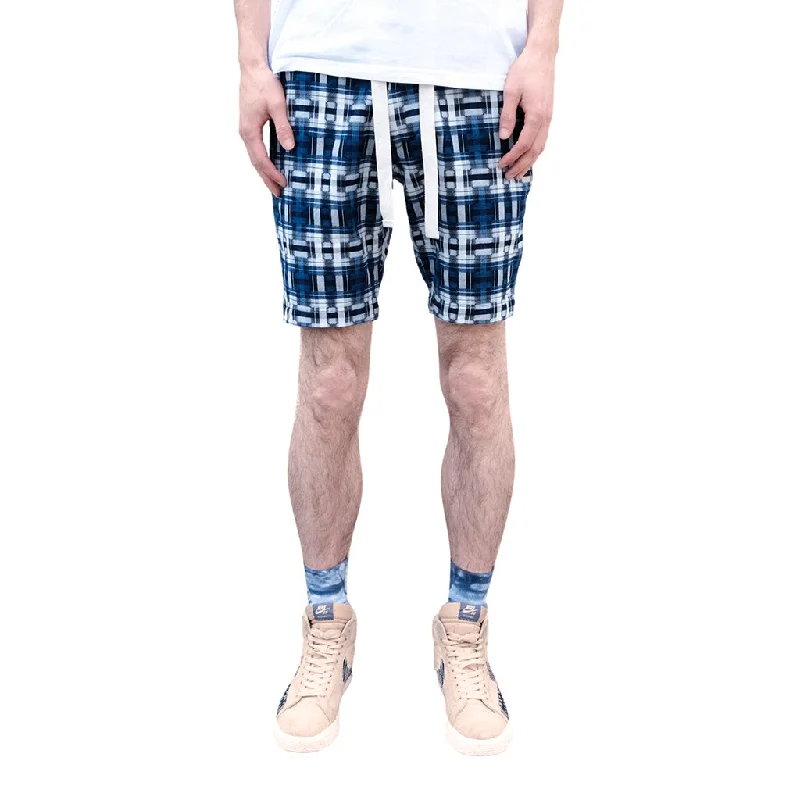 Samurai Jeans SJSP24-AK Natural Indigo Check Shorts