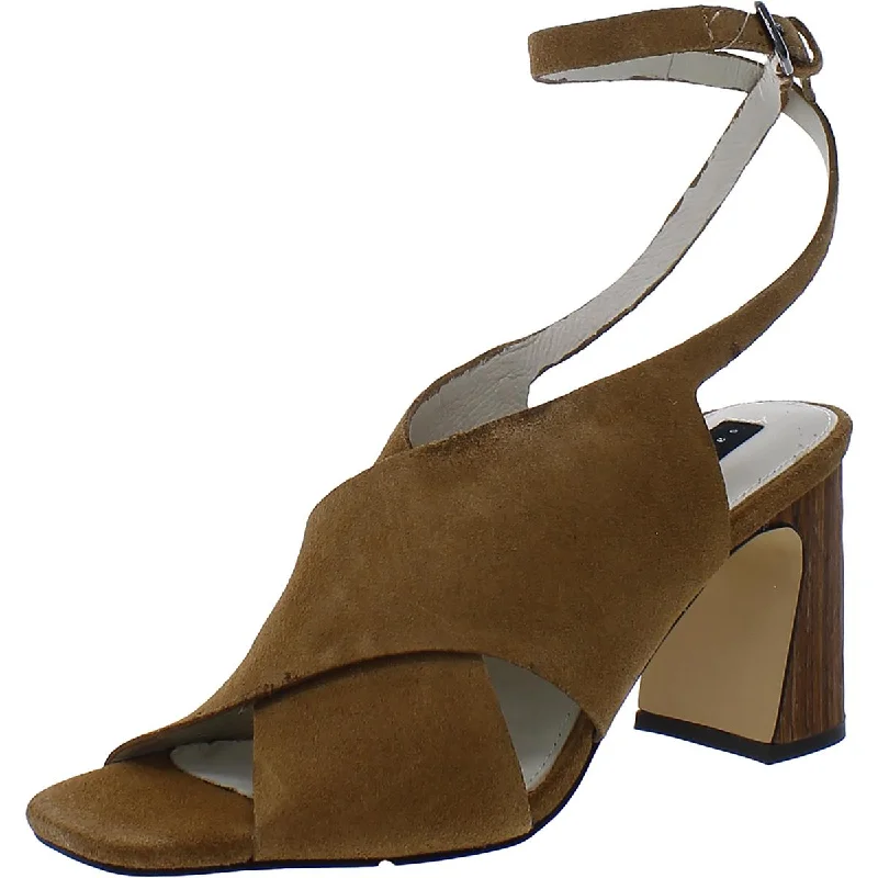 Affordable Suede Ankle Pumps for All-Day Wear--Sanctuary Womens Rowdy Suede Block Heel Slingback Heels