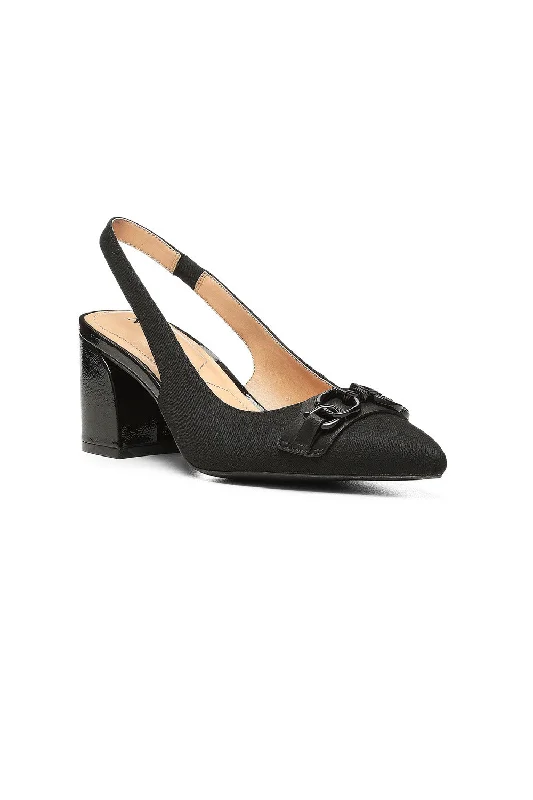 Versatile Heeled Sandals for Any Occasion---Sanya Slingback Heels - Black