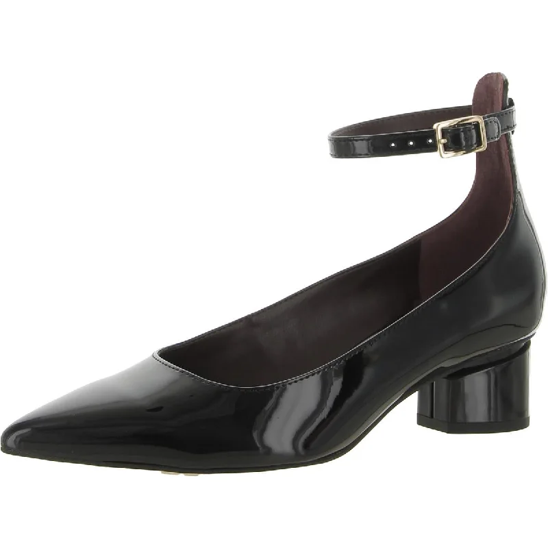 Sleek and Shiny Patent Pump Heels for a Polished Look--Sarto Franco Sarto Womens Vitale Patent Pointed Toe Ankle Strap