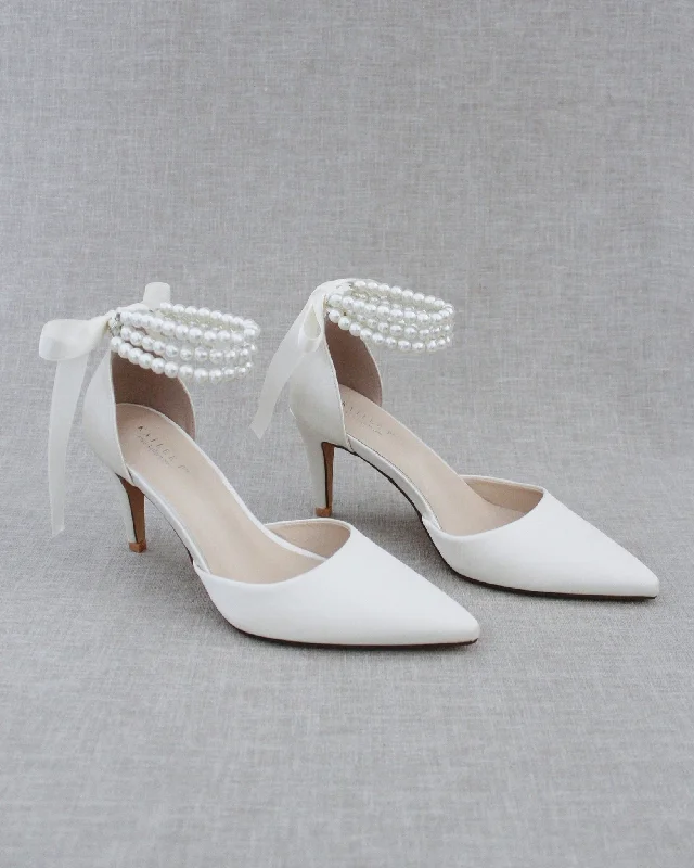 Trinity Pearl Wrap Bridal Shoes