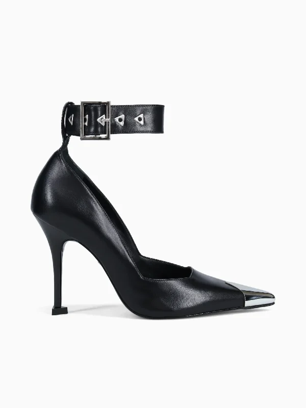 Stiletto Heel Pumps with Perfect Fit--Ligia Black Deluxe Nappa-Fashionable & Classic