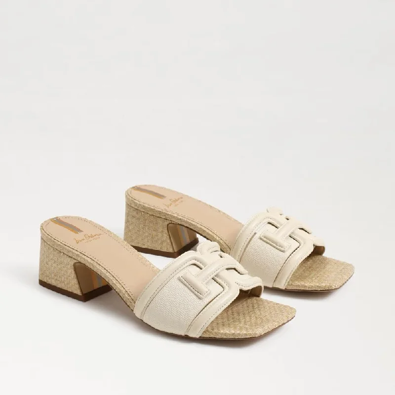 Trendy Chunky Heel Pumps for Casual Wear--Sam Edelman Waylon Block Heel Slide - MODERN IVORY