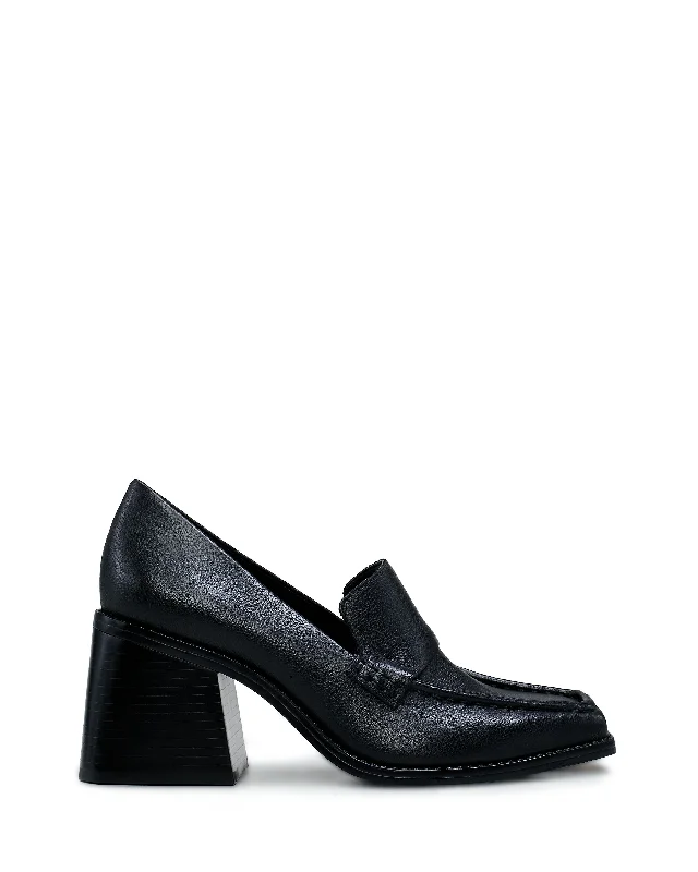 Trendy Chunky Heel Pumps for Casual Wear--Segellis Loafer - Black