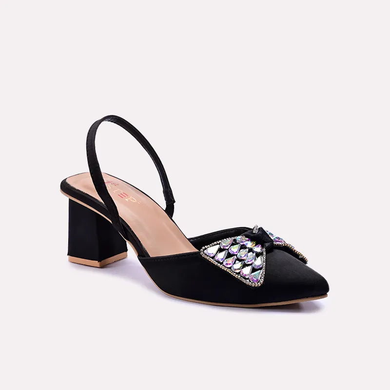 Shimmer Black Fancy Pumps 0431022