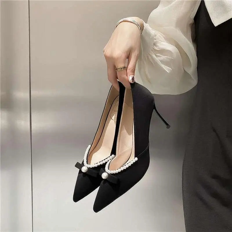 Stiletto Heel Pumps with Perfect Fit--Shoes for Women 2023 Stiletto with Medium Heels Ladies Summer Footwear Pointed Toe-Fashionable & Classic