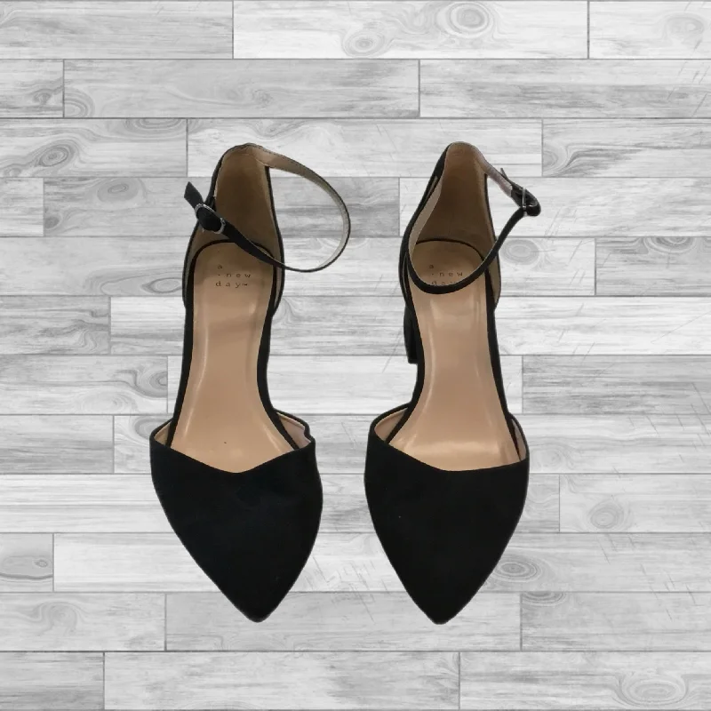 Shoes Heels Block By A New Day In Black, Size: 10---Fashionable Kitten Heels for Date Night