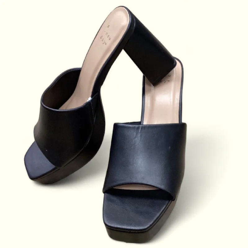 Shoes Heels Block By A New Day In Black, Size: 7.5---Fashionable Kitten Heels for Date Night