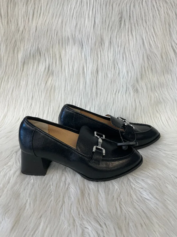 Shoes Heels Block By Adrienne Vittadini In Black, Size: 10---Fashionable Kitten Heels for Date Night