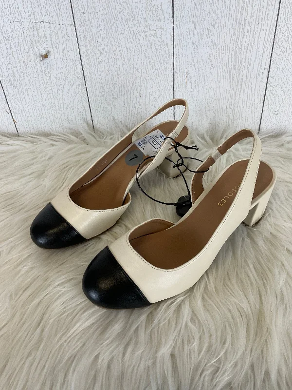 Shoes Heels Block By Aerosoles In Cream, Size: 7---Fashionable Kitten Heels for Date Night