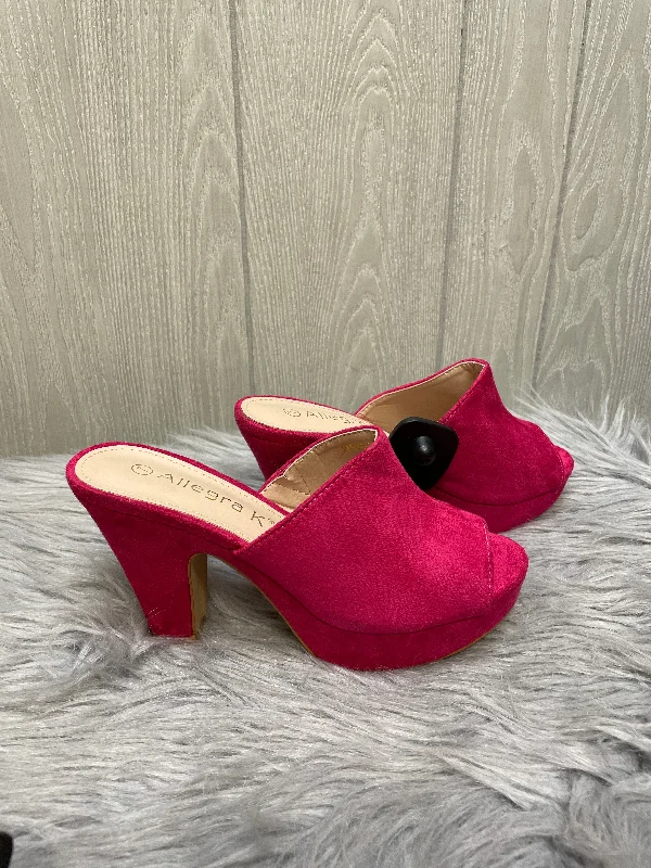 Shoes Heels Block By Allegra K In Pink, Size: 7---Fashionable Kitten Heels for Date Night