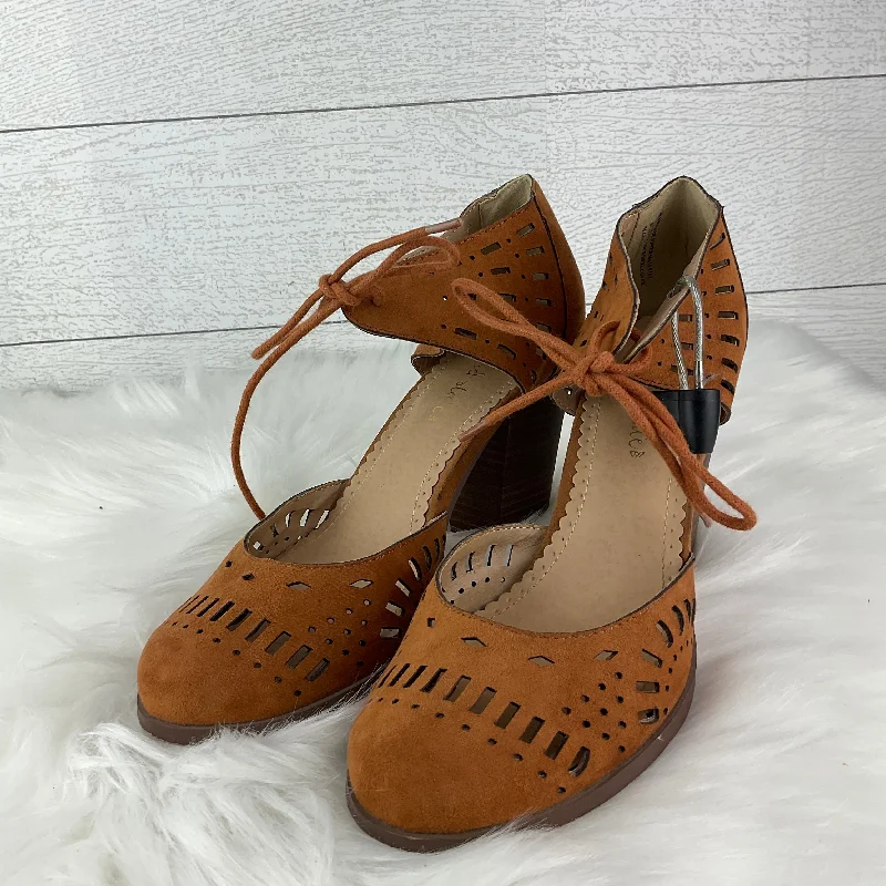 Shoes Heels Block By Altard State In Brown, Size: 7---Fashionable Kitten Heels for Date Night