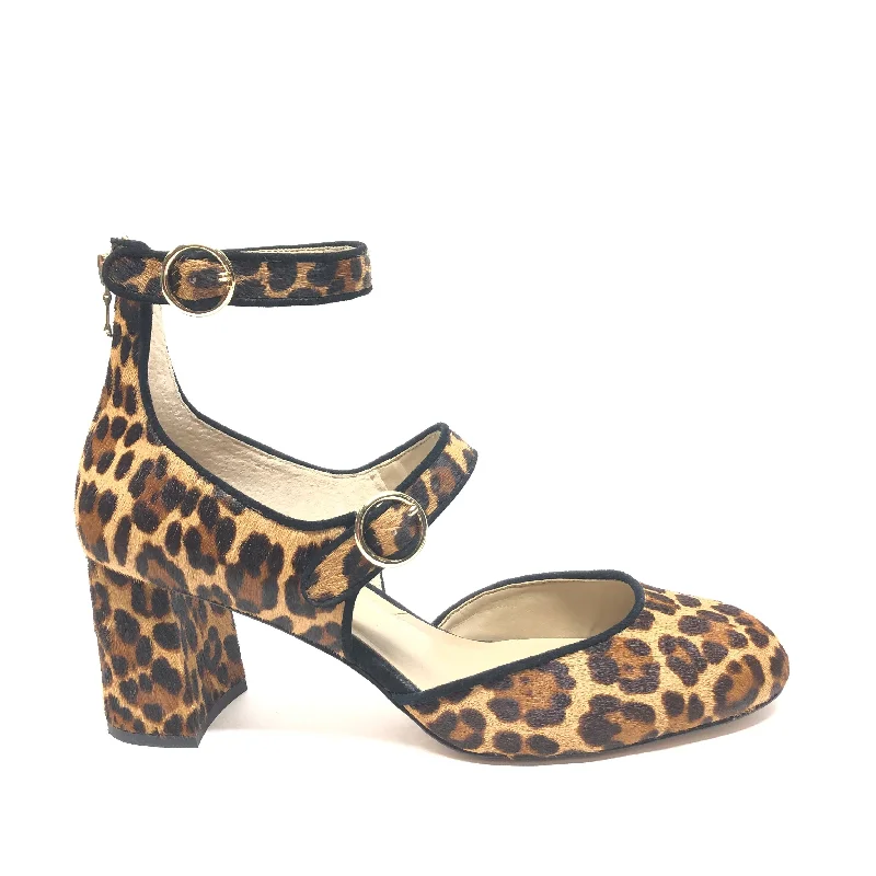 Shoes Heels Block By Ann Taylor In Animal Print, Size: 9.5---Fashionable Kitten Heels for Date Night