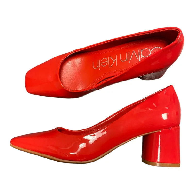 Shoes Heels Block By Anne Klein In Red, Size: 7---Fashionable Kitten Heels for Date Night