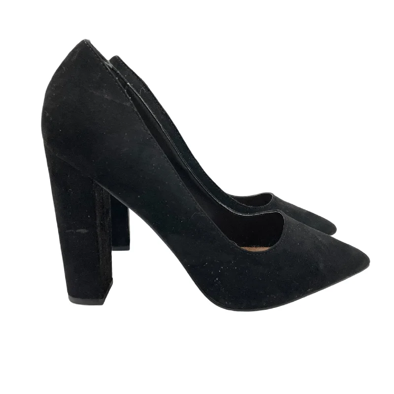 Shoes Heels Block By Asos In Black, Size:9---Fashionable Kitten Heels for Date Night