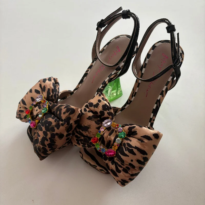 Shoes Heels Block By Betsey Johnson In Animal Print, Size: 7---Fashionable Kitten Heels for Date Night