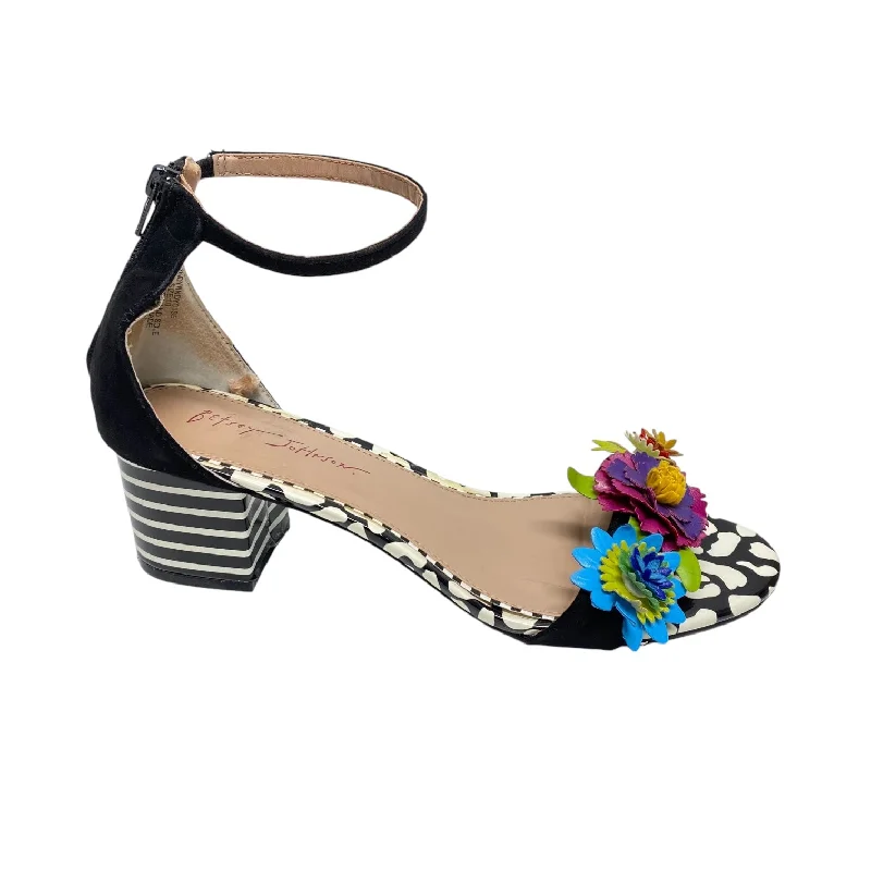 Shoes Heels Block By Betsey Johnson In Floral Print, Size: 10---Fashionable Kitten Heels for Date Night