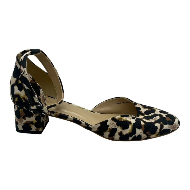 Shoes Heels Block By Cabi In Animal Print, Size:8.5---Fashionable Kitten Heels for Date Night