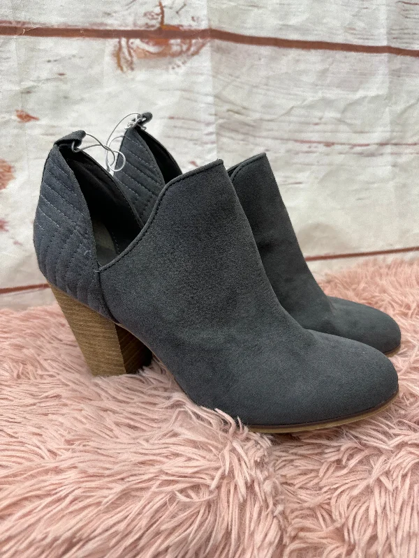 Shoes Heels Block By Carlos Santana In Grey, Size: 11---Fashionable Kitten Heels for Date Night