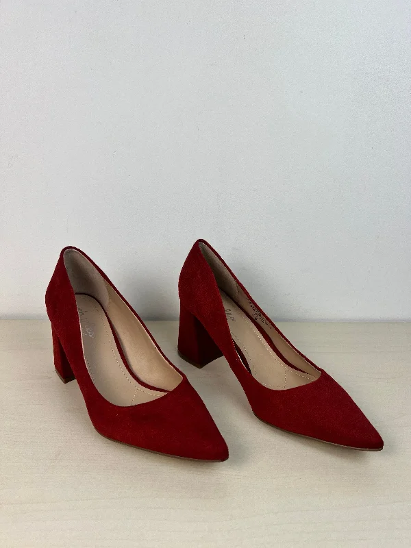 Shoes Heels Block By Charles By Charles David In Red, Size: 7.5---Fashionable Kitten Heels for Date Night