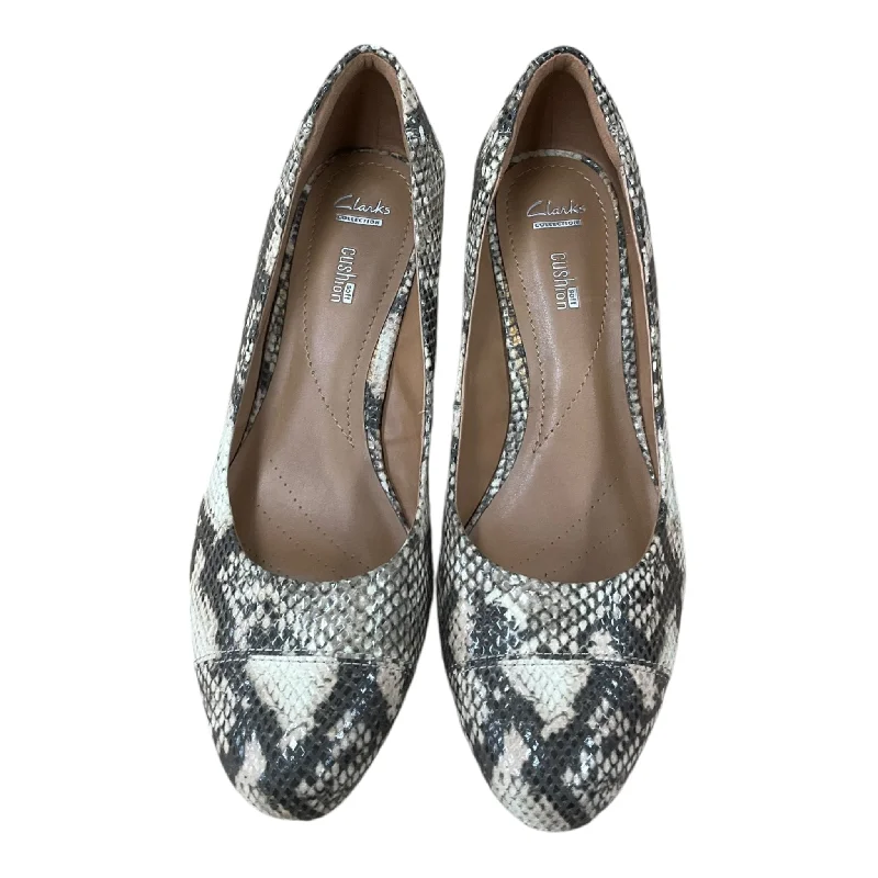 Shoes Heels Block By Clarks In Animal Print, Size: 11---Fashionable Kitten Heels for Date Night