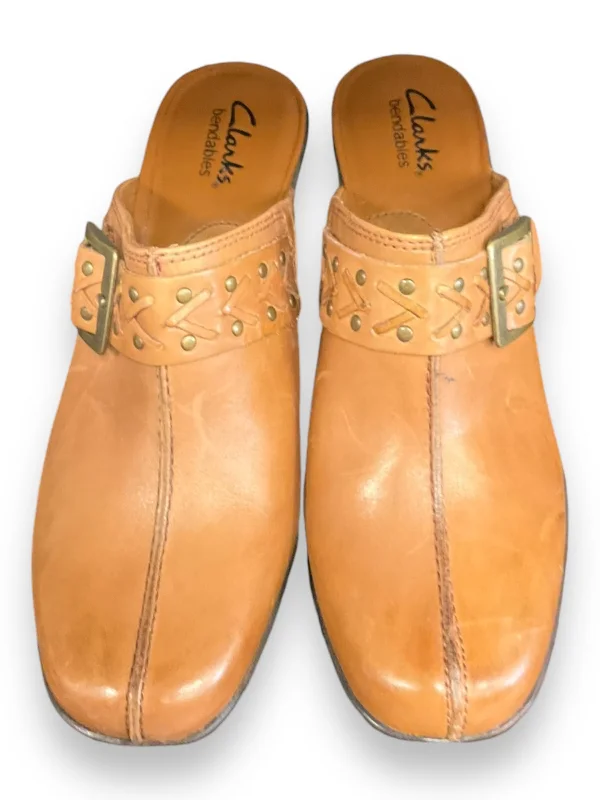 Shoes Heels Block By Clarks In Tan, Size: 8.5---Fashionable Kitten Heels for Date Night