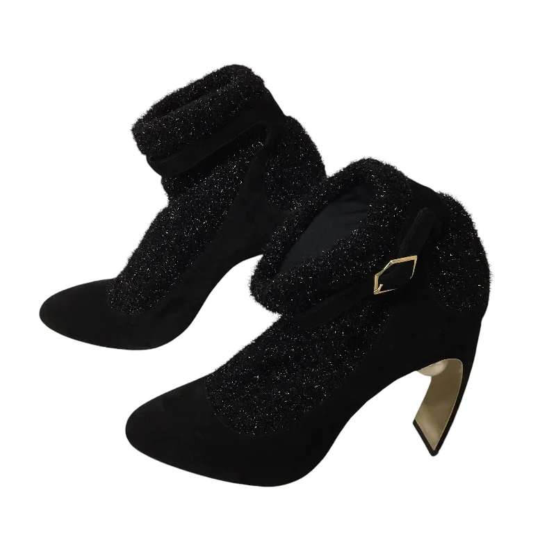 Shoes Heels Block By Cma In Black, Size: 9---Fashionable Kitten Heels for Date Night