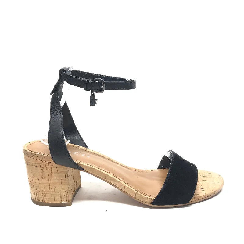 Shoes Heels Block By Coach In Black, Size: 9.5---Fashionable Kitten Heels for Date Night