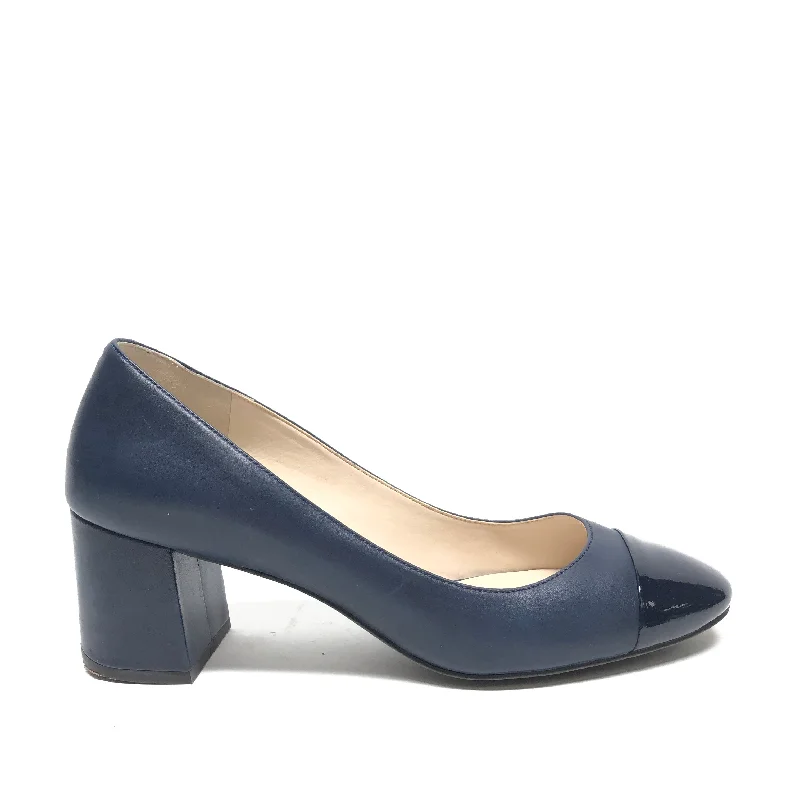 Shoes Heels Block By Cole-haan In Navy, Size: 8.5---Fashionable Kitten Heels for Date Night