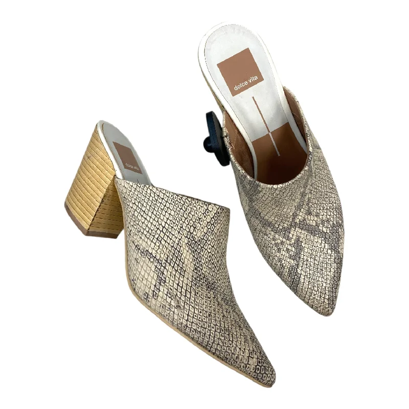 Shoes Heels Block By Dolce Vita In Snakeskin Print, Size: 8---Fashionable Kitten Heels for Date Night