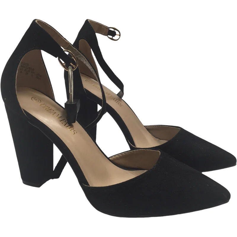 Shoes Heels Block By Dream Pairs In Black, Size: 8---Fashionable Kitten Heels for Date Night